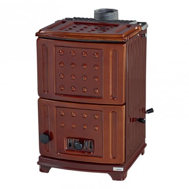 Saloon Turbo Stove Single Lid - Brick / Cast Iron