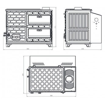 Solid-Fuel Free Standing Stove With Boiler