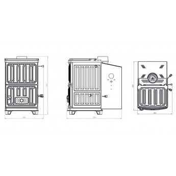 Solid-Fuel Free Standing Stove With Boiler