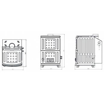 Solid-Fuel Free Standing Stove With Boiler